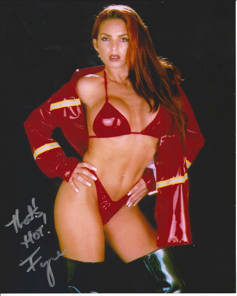 Fyre autographed 8x10 #3 Sexy Nitro Girl WCW Penthouse