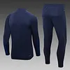 2023 France Half-Pull Training Suit Black Football Shirt 1:1 Thai Quality Set