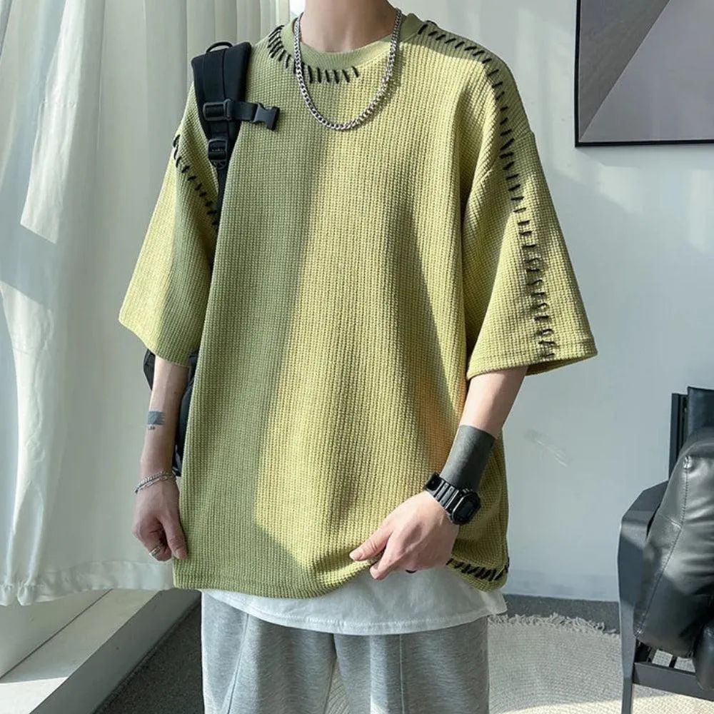 Brownm Boy Contrast Stitch Tee