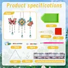 5pcs DIY Diamond Painting Wind Chimes Crystal Window Suncatcher Craft Set Birthday Gifts Home Garden Decor