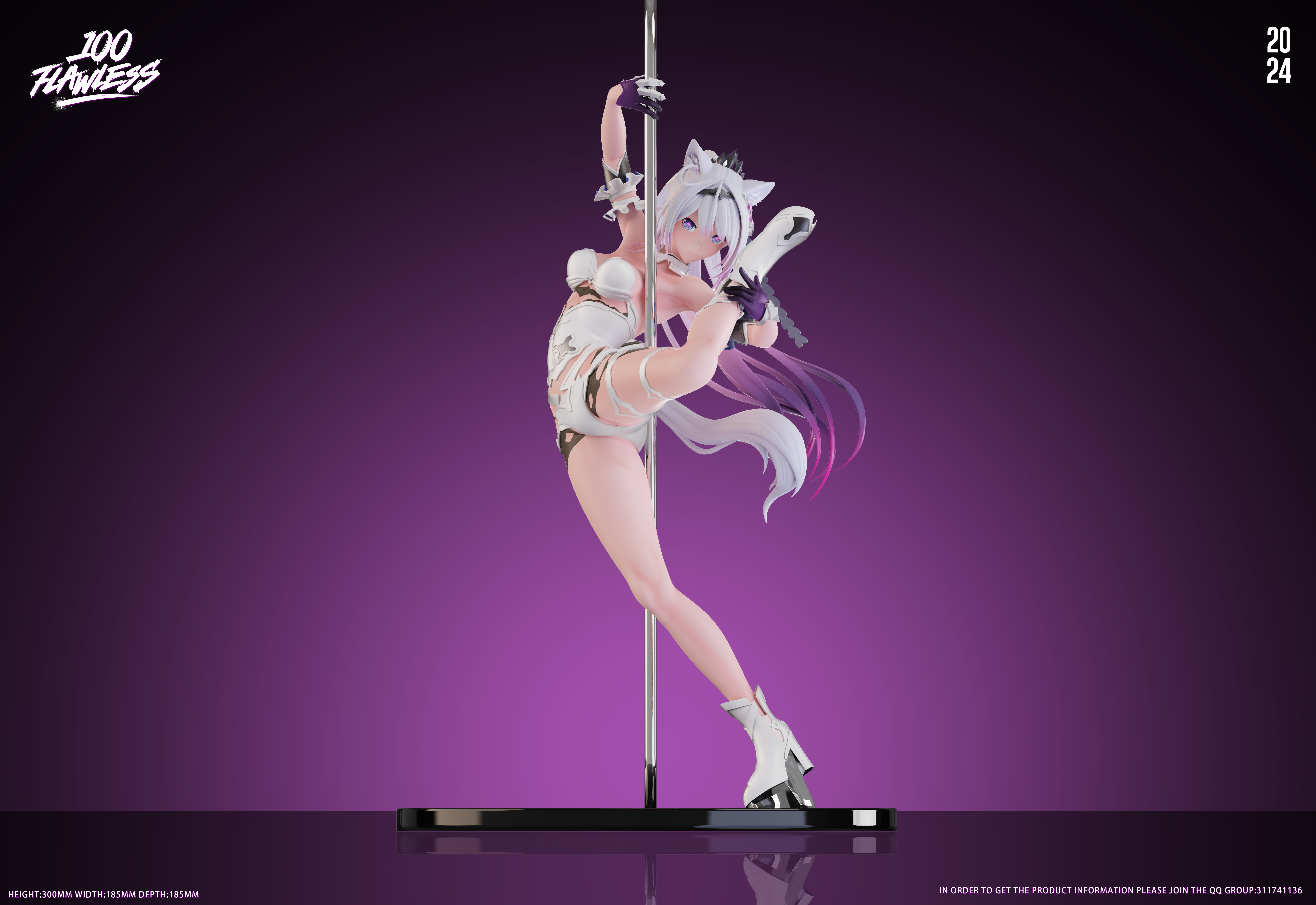 Flawless Studio - Honkai Impact Kiana Kaslana Herrscher of Finality Pole dance Statue(GK) (Adult 18+)-