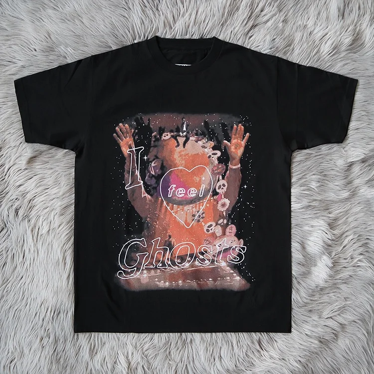 Lucky Me I See And Feel Ghosts 100% Cotton Short Sleeve T-Shirt