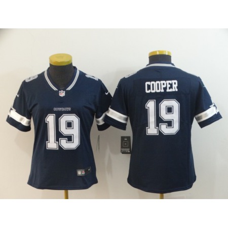 Women's Dallas Cowboys #19 Amari Cooper Navy Vapor Untouchable Limited Stitched NFL Jersey 7P0H