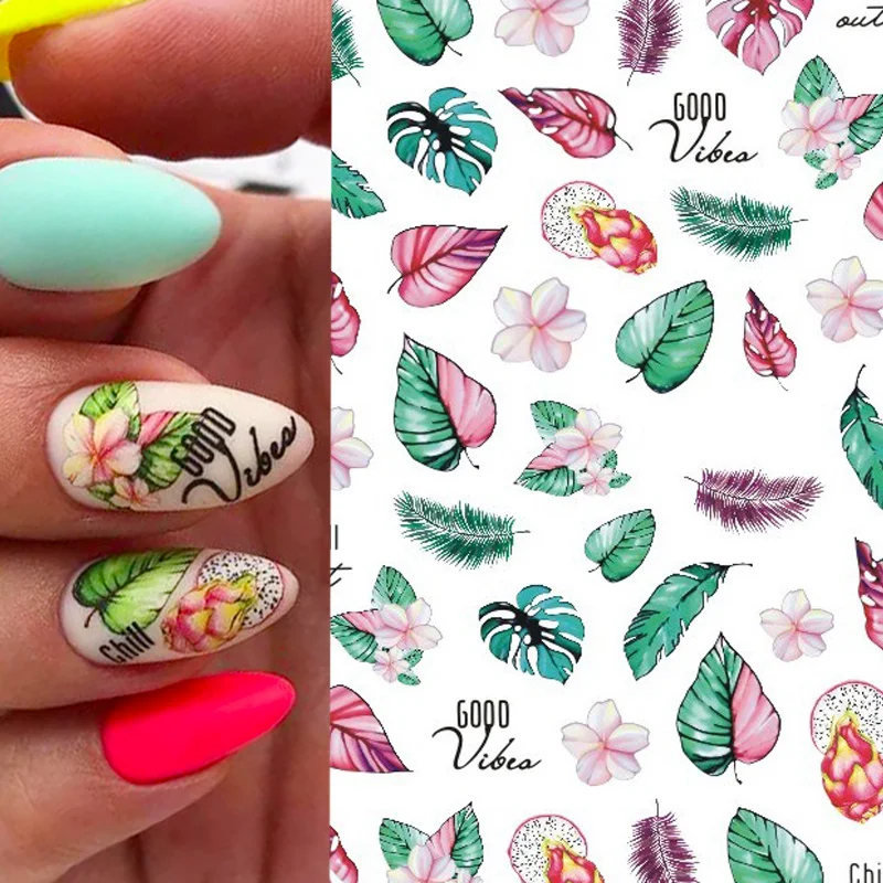 Churchf New 3D Self-Adhesive Bohemia Lovly Red Lips Image Nails Stickers for Nails Sticker Decorations Manicure Z0452-Nail Inspo