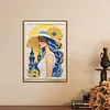 Diamond Painting-DIY Special Shaped Drill Pearl Painting Modern Girl(30x40cm)