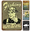 4PCS Fishing - Vintage Metal Signs Set - 20*30cm/30*40cm - Garden
