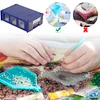 Drawer Plastic Storage Boxes Assemblable for DIY Diamond Art Craft (Dark Blue)