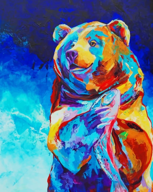 

Colorful Bear – Paint By Numbers - 40*50CM, 501 Original