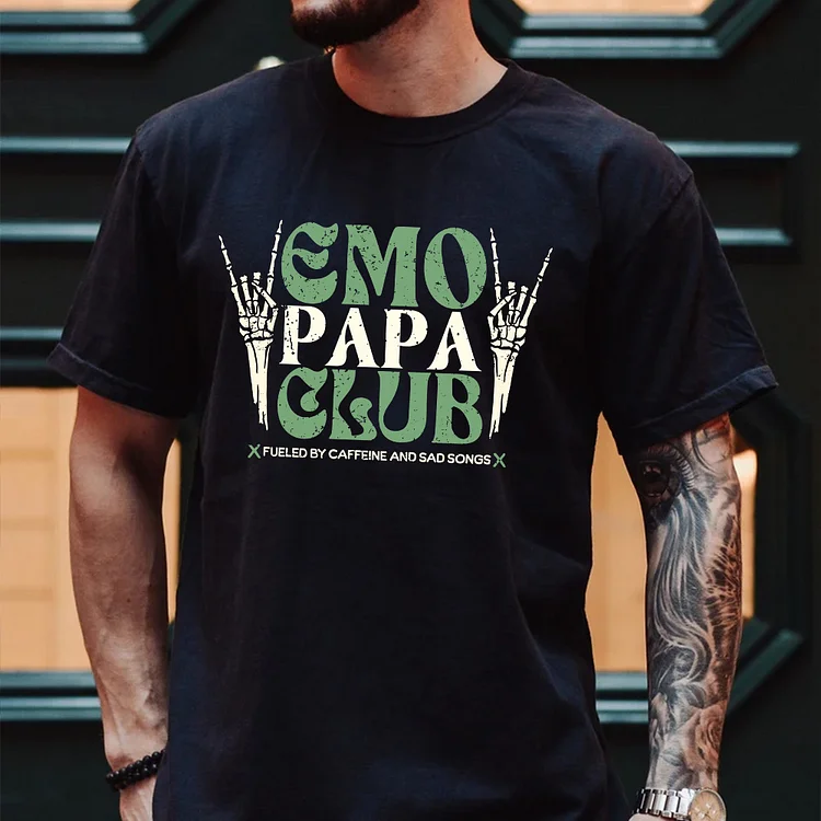 Emo Dads Club Unisex Jersey Kurzarm T-Shirt, Emo Dad T-shirt