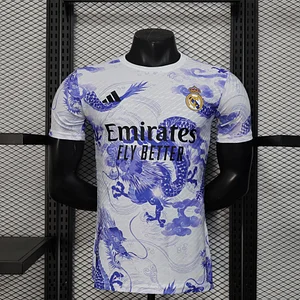 2025/2026 Player Version Real Madrid Special Edition White and blue Football Shirt 1:1 Thai Quality