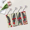 4Pcs DIY Rose Feather Special Shape Diamond Painting Bookmark