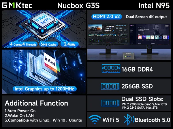 Intel Alder Lake N95--NucBox G3S Mini PC