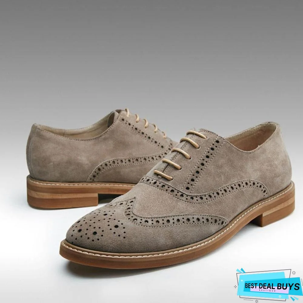 Men's Business Classic Suede Brogue Shoes