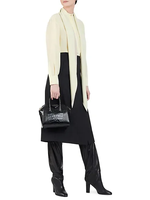 Givenchy Mini Antigona Bag In Crocodile Effect Leather