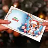 12Pcs Diamond Painting Cave Snowman Greeting Card Set with Envelope