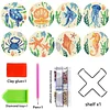 8Pcs Diamond Painting Wooden Marine Life Coaster Diamond Art Kit w/ Holder No-Slip Decor