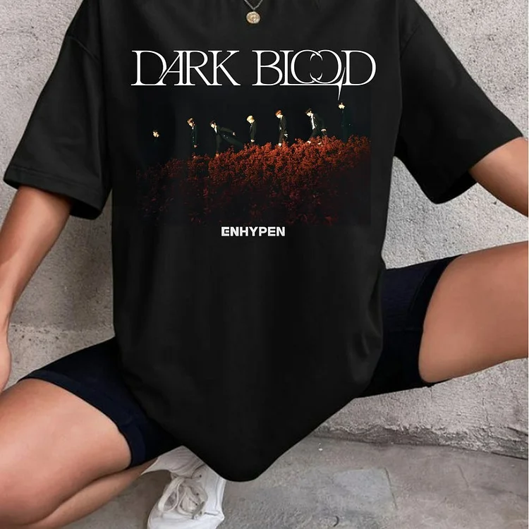 ENHYPEN Album DARK BLOOD Photo T-shirt