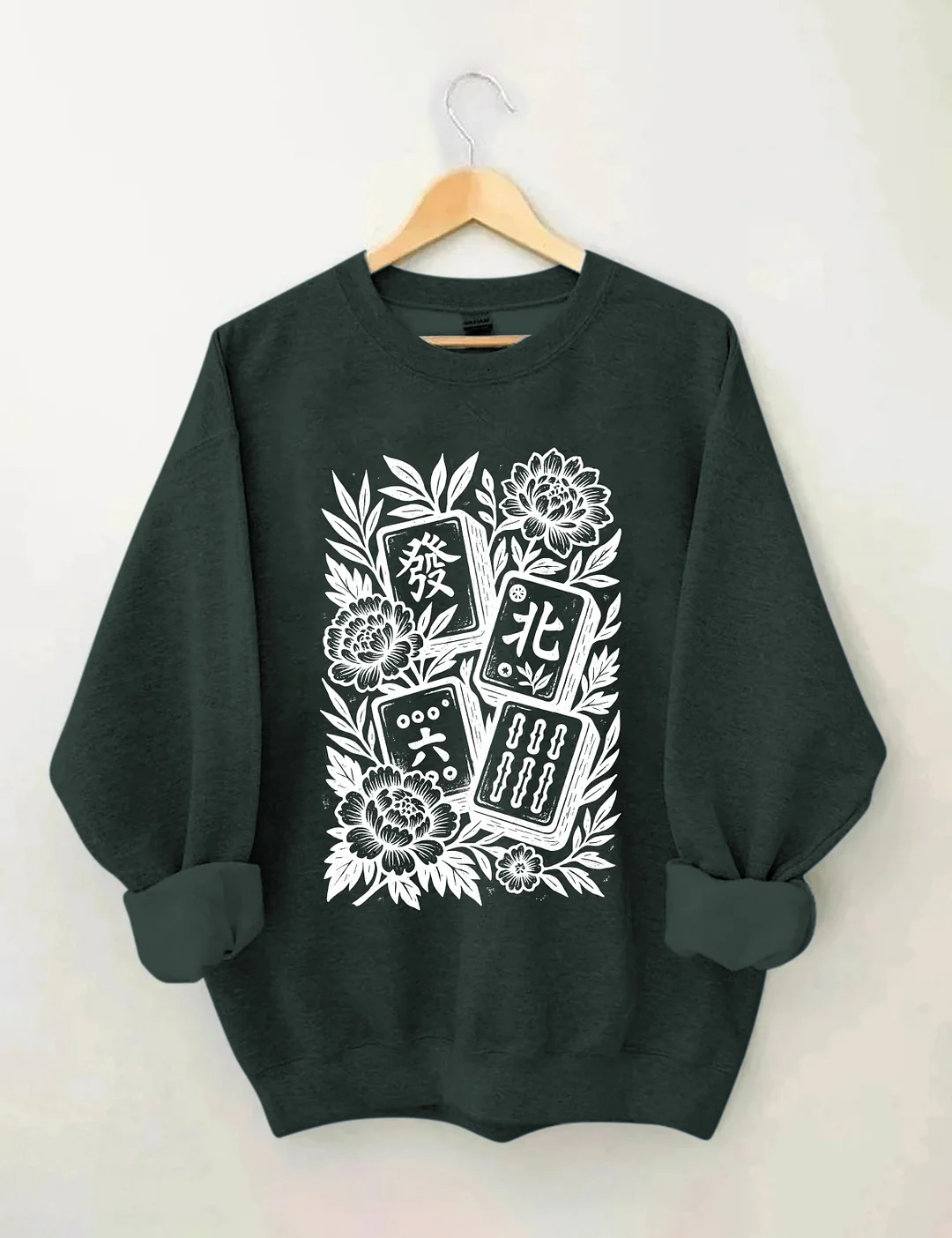 Mahjong Floral Game Night Sweatshirt