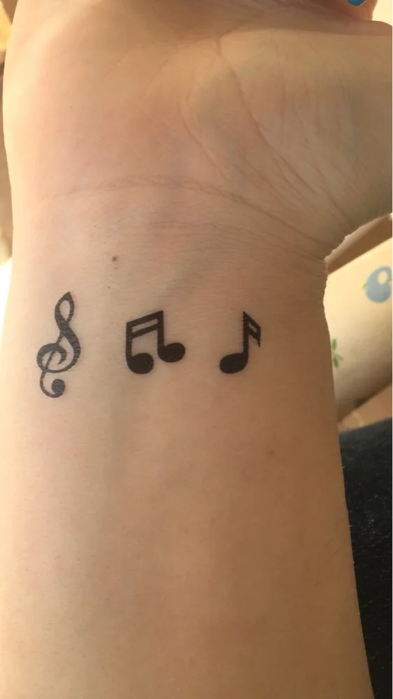 24 Waterproof Temporary Tattoo sticker on ear finger music note bird stars line streak henna tatto flash tatoo fake for women