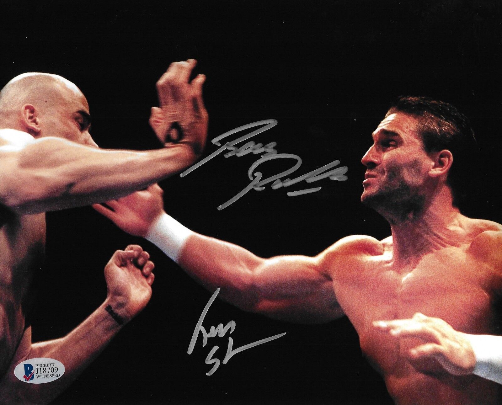 Ken Shamrock & Bas Rutten Signed UFC 8x10 Photo Poster painting BAS Beckett COA Pancrase Picture