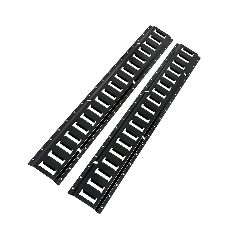 SEBLAFF 2-Pack E Track 3 Ft Black Tie Down Bar Rail Kit Loads Up to 2,000 Lbs Replacement for Fixing Garages Vans Trailers Motorcycle Tie Downs ATV Mountings