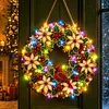 DIY Christmas Cardinal Wreath with LED Lights - Pearl Diamond Painting Pendant Kit (Single-Sided)