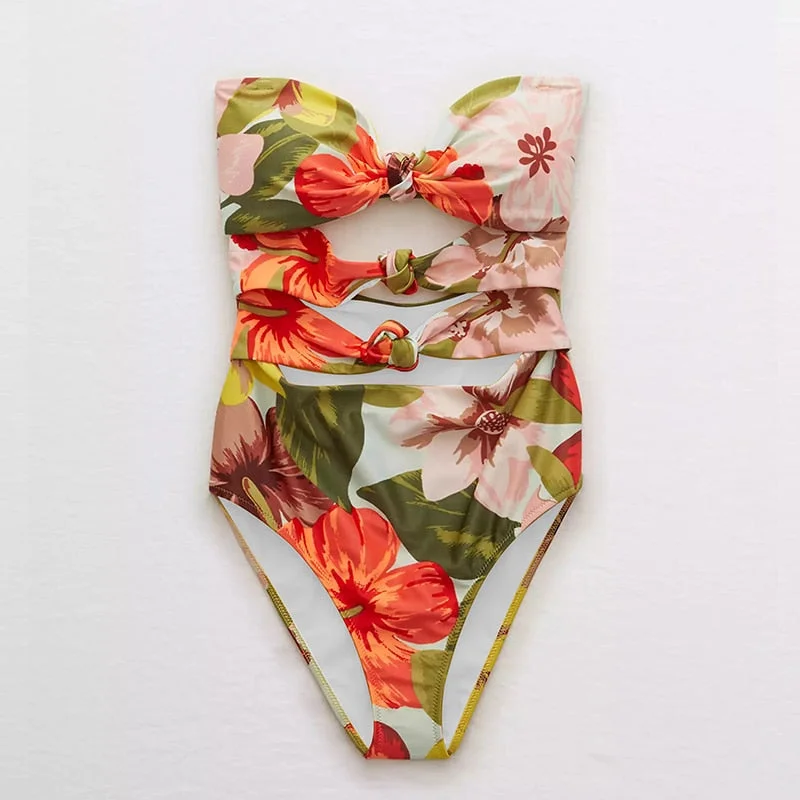 Beach Wear Print Bikini Swimwear Women Wrap Skirt Swimsuit High Waist 2020 Cover Up Sexy Sarong plage Beach Wear Bathing Suit