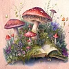 Mushrooms And Books - 11CT Stamped Cross Stitch 50*50cm/19.69*19.69in