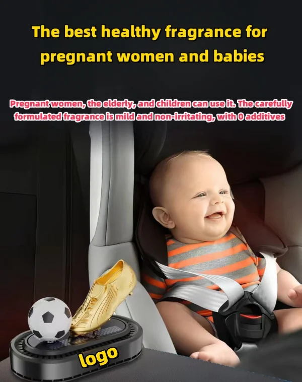 Solar Rotating Football Golden Boots Jewelry Ornaments