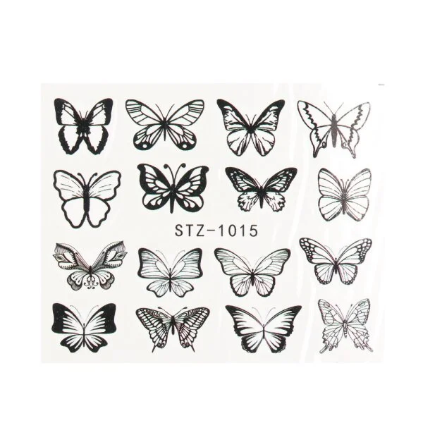 Applyw Sheet Butterfly Nail Stickers Water Decals Floral Slider Full Wraps Nail Art Decorations Transfer Sticker Tips LASTZ982-1017-1