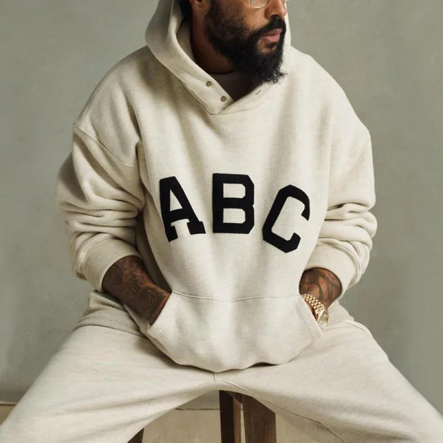 ABC Letters Loose Hoodie、、URBENIE