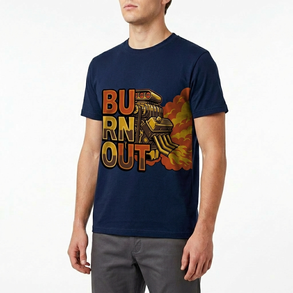  Men's American Racing-themed Casual Printed Short-Sleeved T-shirt Avantcool
