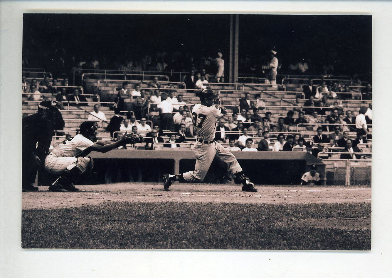 Jim Piersall circa 1960 Original Photo Poster painting WITH NEGATIVE Cleveland Indians