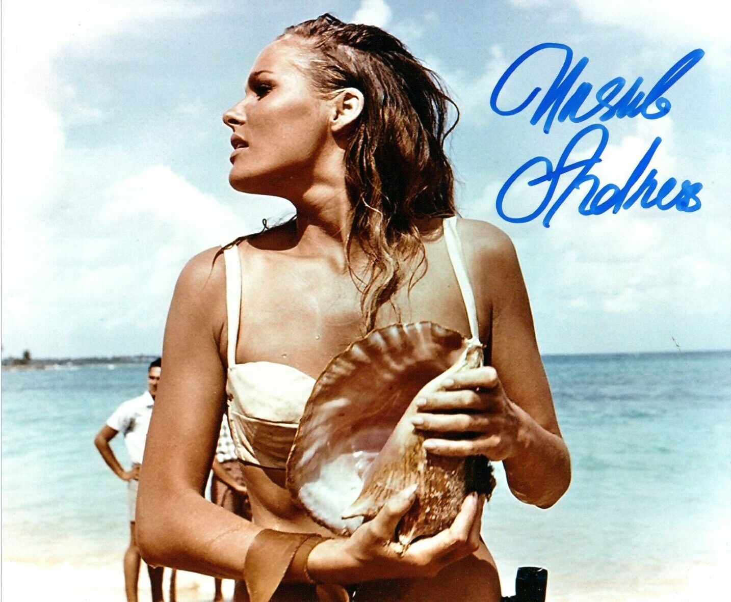 Genuine Hand Signed Ursula Andress Dr No Photo Poster painting 10 x 8 Photo Poster painting  James Bond COA