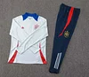 2024 Spain Half-Pull Training Suit Baby blue Football Shirt 1:1 Thai Quality Set