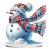 2D flacher Schneemann Druck DIY Desktop Diamond Art Kits für Home Office Desktop Dekor