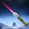Lightsaber red flame flamethrower, 360° use metal outdoor windproof turbine torch jet lighter