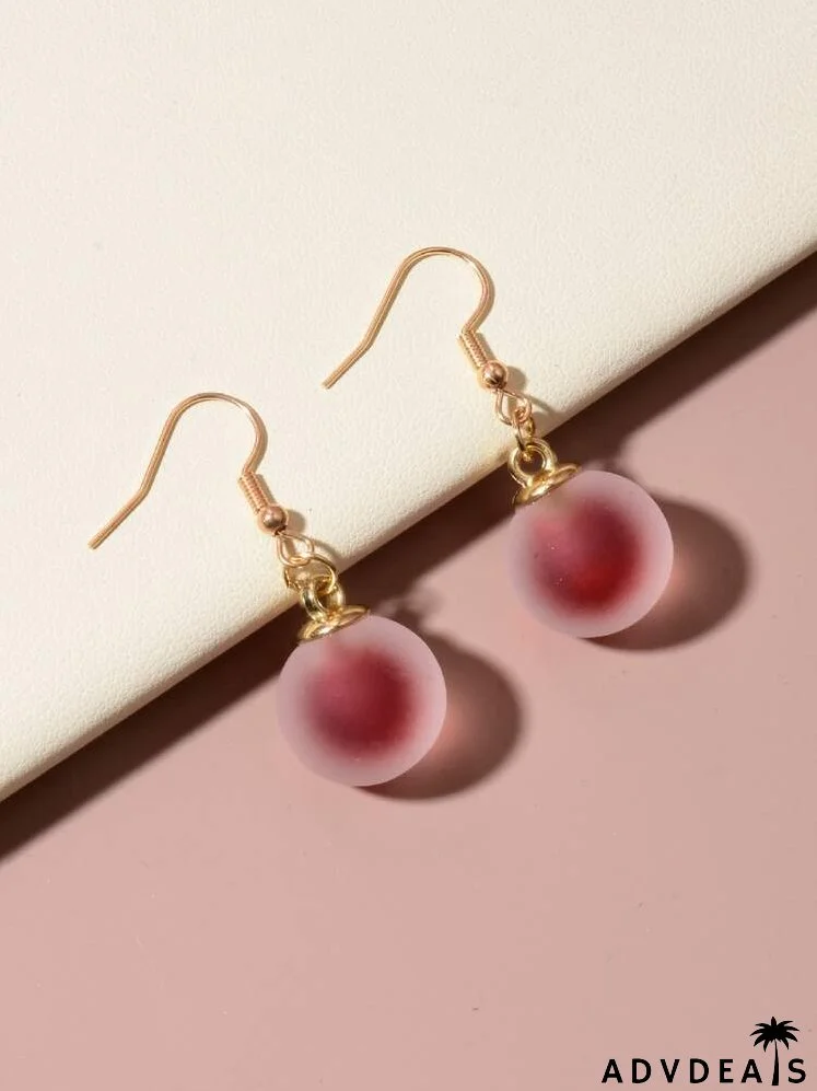 Acrylic Ball Drop Earrings