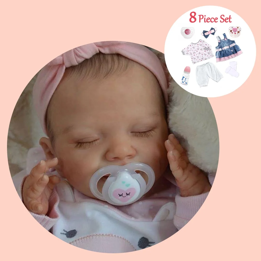 [Realistic Handmade Gifts] 20" Silicone Toddlers Theresa Truly Reborn Baby Girl Sleeping Doll with Accessories and Certificate of Adoption -Creativegiftss® - [product_tag] RSAJ-Creativegiftss®