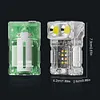 COB+SMD LED Outdoor Mini Flashlight Rotatable Power Display Hat Clip Work Light