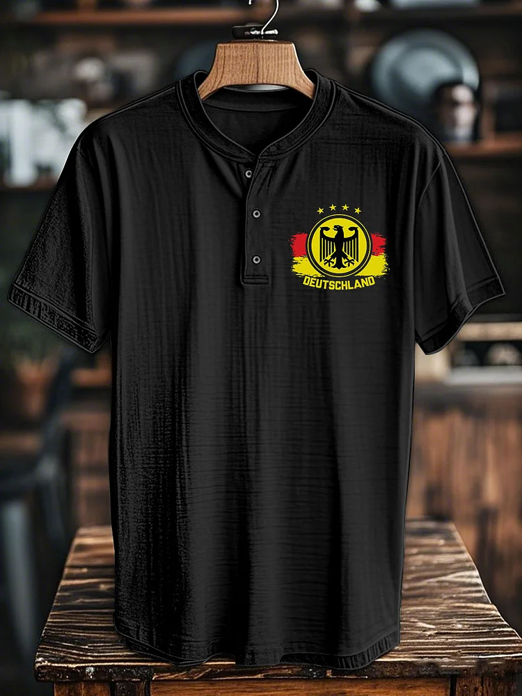Männer Deutschland Henley T-Shirt
