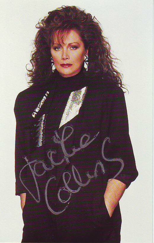 Jackie Collins (9x14 cm) Original Autographed Photo Poster painting