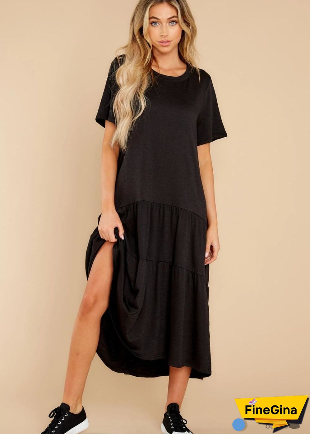 Casual loose Boho Midi Dress Valerie