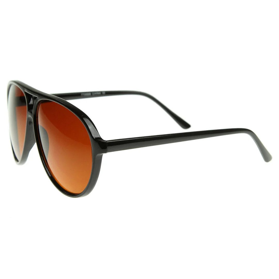 Retro 80s Vintage Blue Blocking XL Large Plastic Aviator glasses