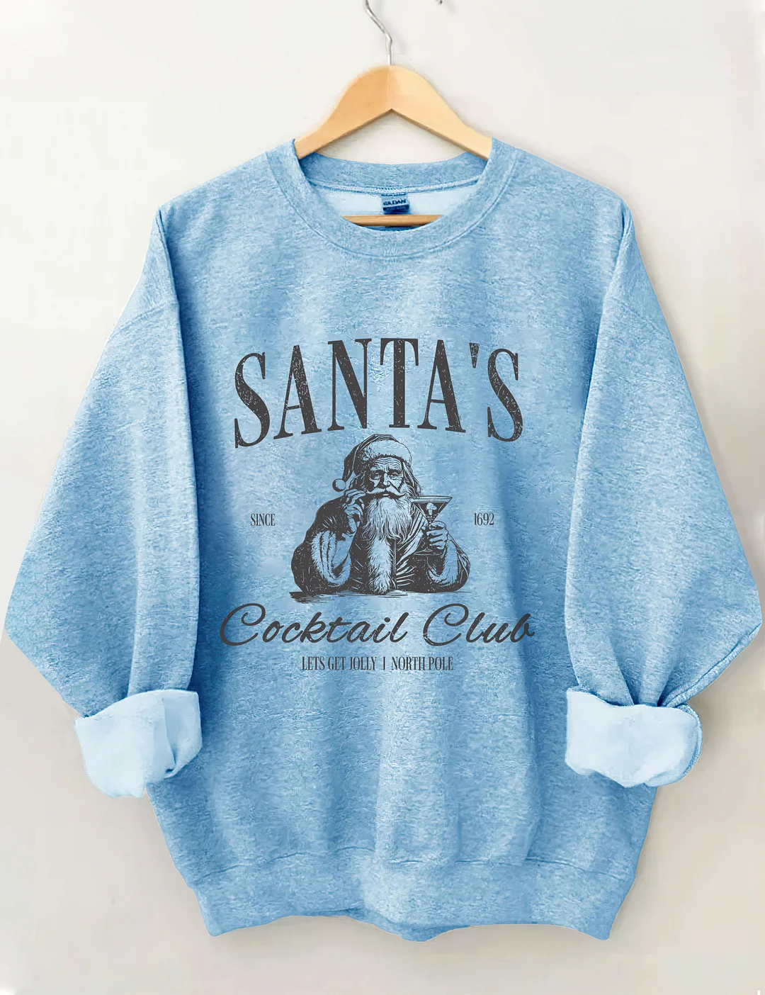 Santas Cocktail Club Christmas Sweatshirt