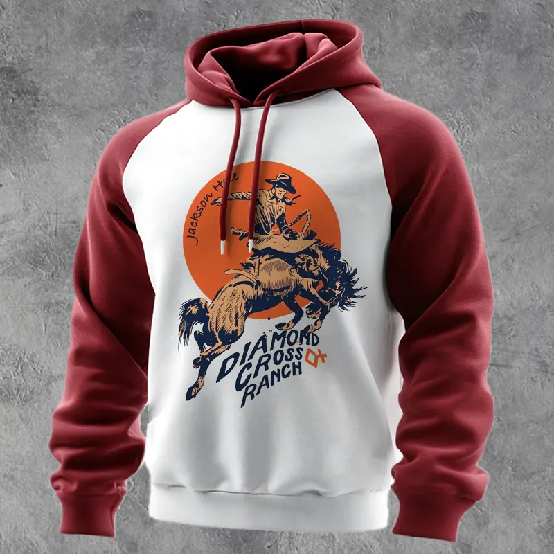 Stylish Contrast Color Hoodie