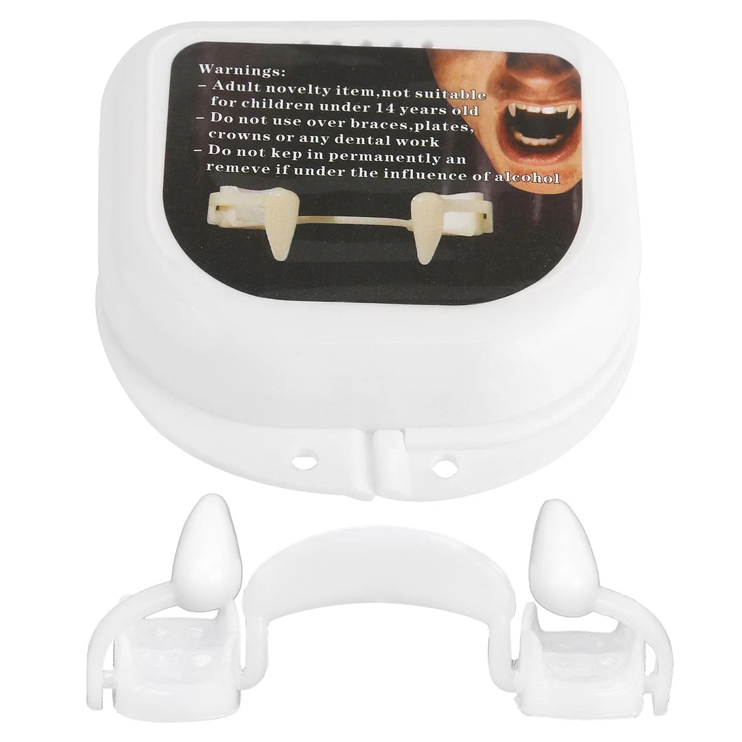 Halloween Decoration Dentures Vampire Teeth Carnival Accessories Anime Cosplay Halloween Party Retractable Teeth Zombie Teeth - vzzhome