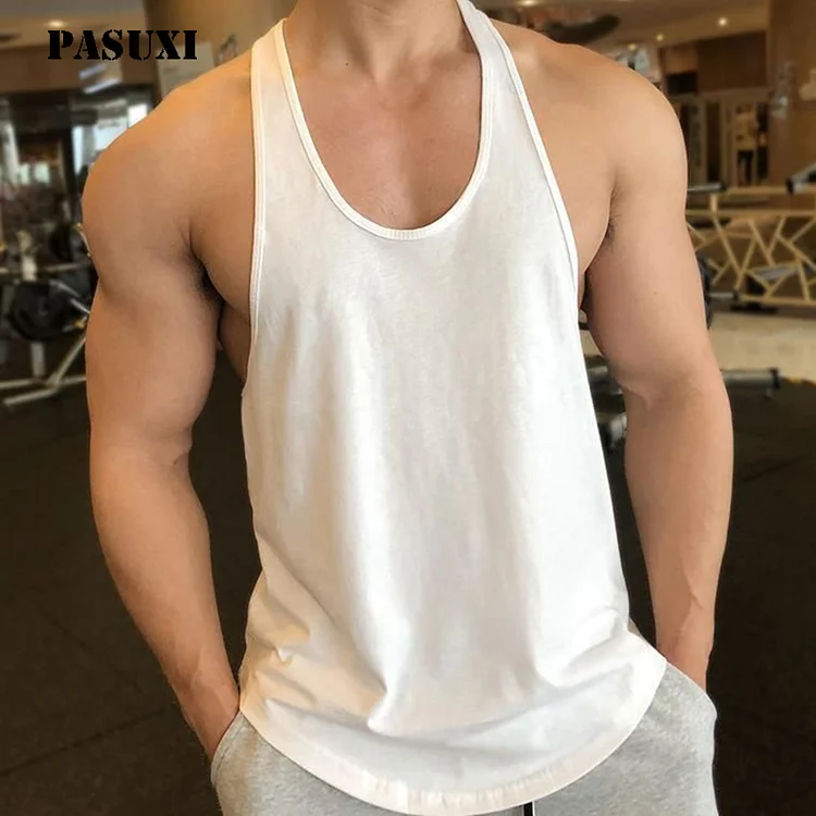 PASUXI Wholesale Men's Training Vest Quick Dry Elastic Gym Wear ODM Sportswear Bulk huanwei