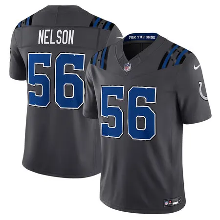 Men's Indianapolis Colts #56 Quenton Nelson Charcoal 2026 Rivalries Collection Vapor F.U.S.E. Limited Jersey