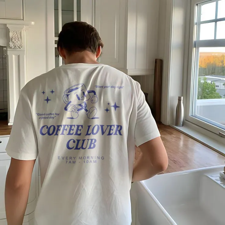 Coffee Lover Club Printed Men's T-shirt